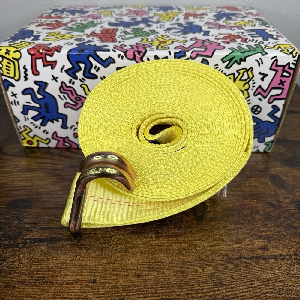 2 Inch Ratchet Straps, 20ft Tie Down, 10000 LBS Break Strength x1 Yellow - Picture 5 of 5